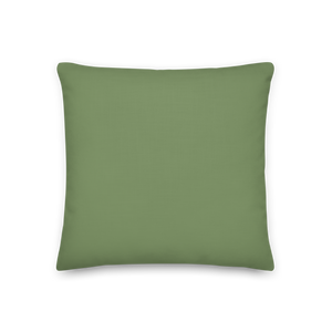 Funny Dancing Dog Green Premium Pillow