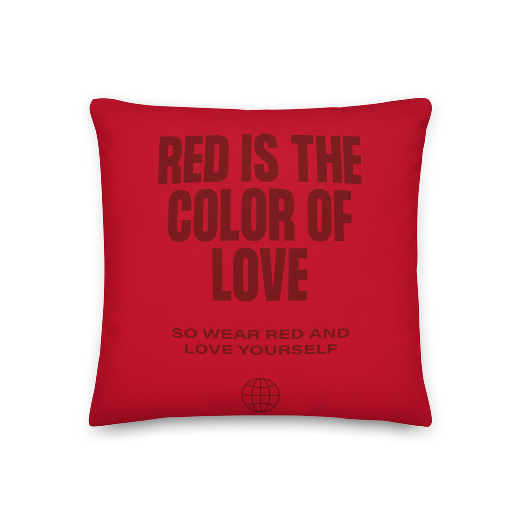 Red is the color of love Premium Pillow