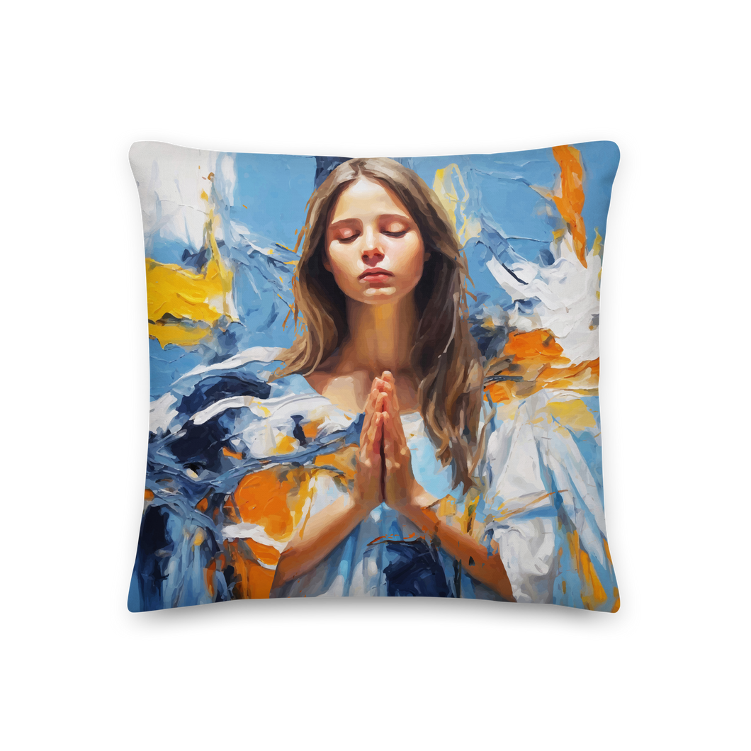Pray & Forgive Oil Painting Premium Pillow