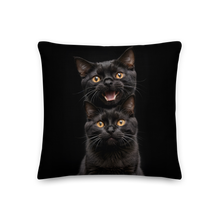 Two Black Cats Follows Premium Pillow