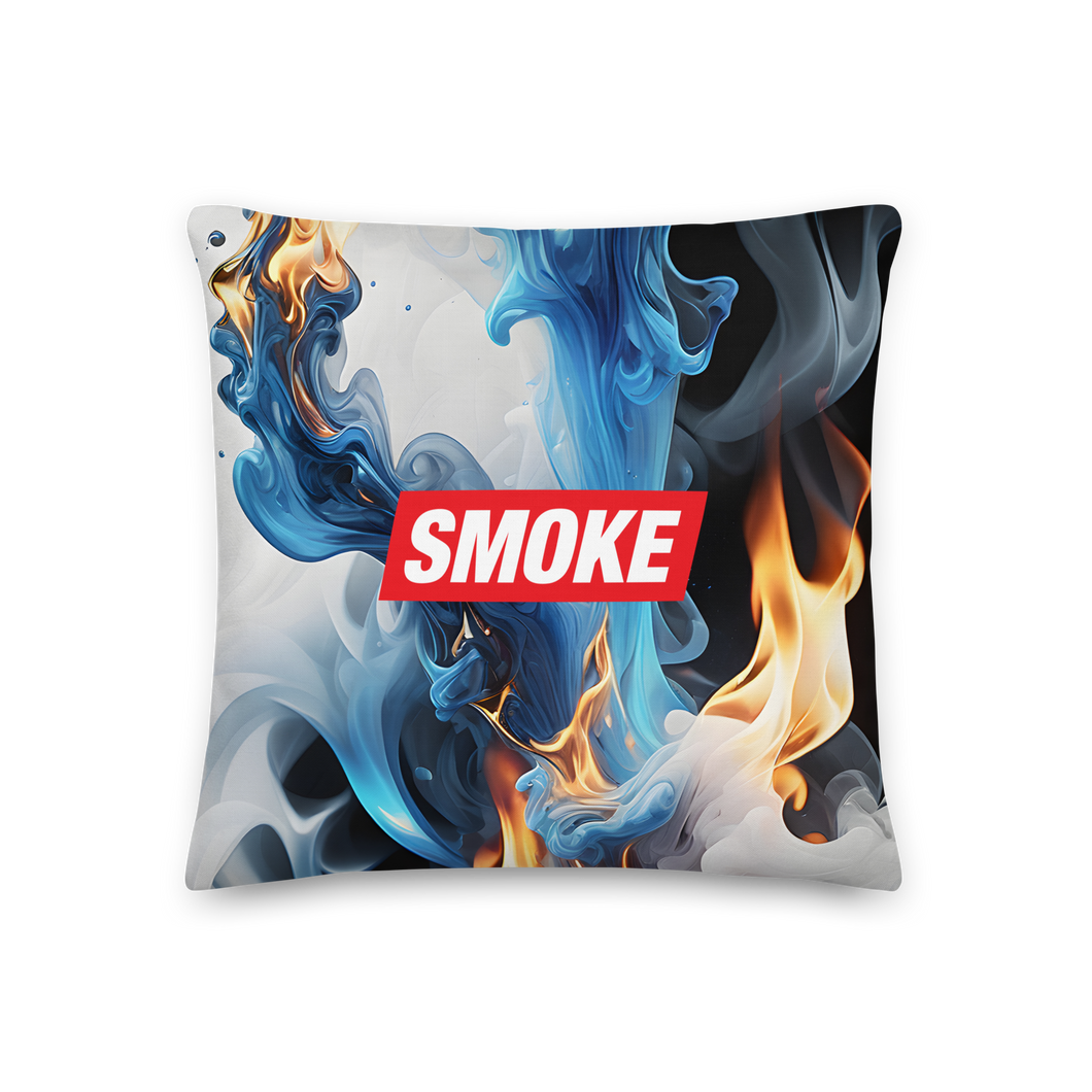 Blue Smoke Fire Premium Pillow