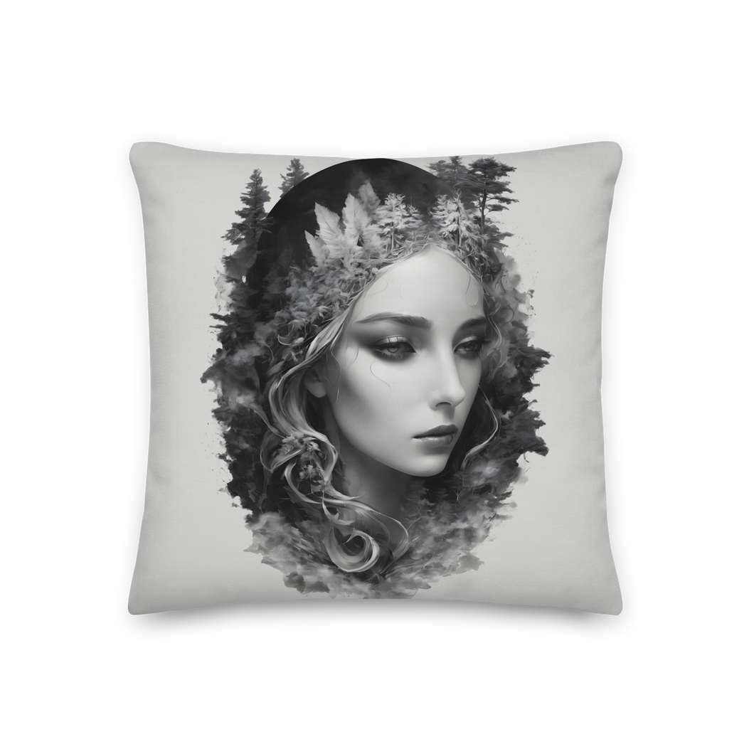 Grayscale Gaia Premium Pillow