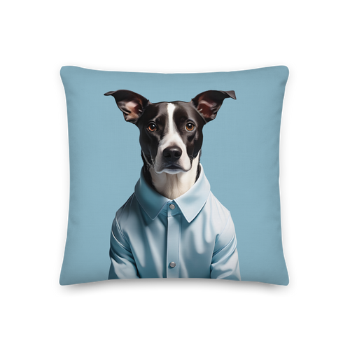 Sad Dog Blue Premium Pillow