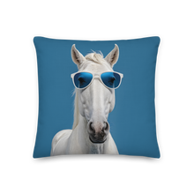 Cool Blue Horse Premium Pillow