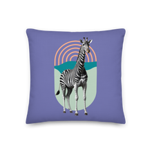 Giraffe Zebra Purple Premium Pillow