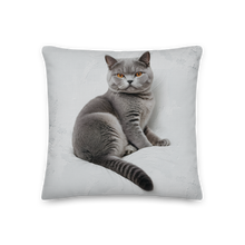 Relaxing British Shorthair Cat Premium Pillow