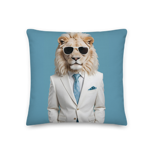 Funky White Lion Premium Pillow