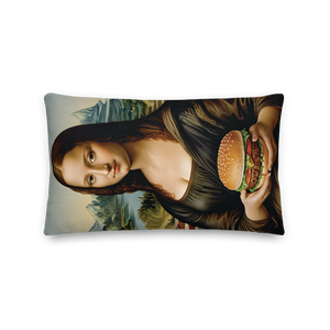 Monalisa Burger Premium Pillow