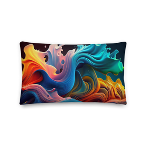 Colorful Swirl Background Premium Pillow