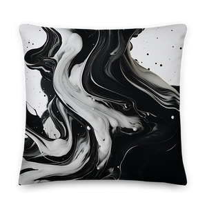 Black and White Fluid Premium Pillow