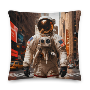 Astronout in the City Premium Pillow