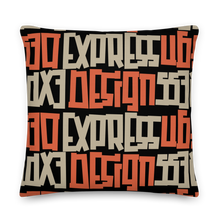 Design Express Typography Pattern Premium Pillow