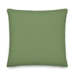 Funny Dancing Dog Green Premium Pillow