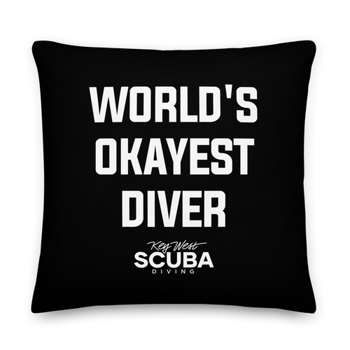 World's Okayest Diver Premium Pillow