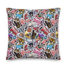 Street Art College Pattern Premium Pillow