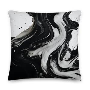Black and White Fluid Premium Pillow