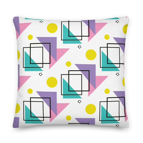 Memphis Colorful Pattern 02 Premium Pillow