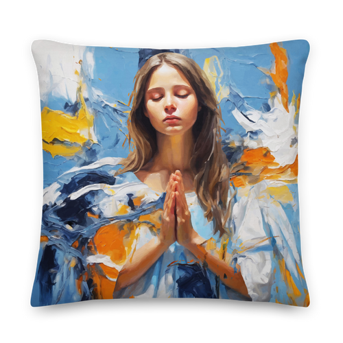 Pray & Forgive Oil Painting Premium Pillow