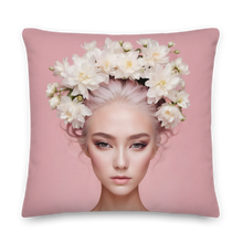Pink Female Art Premium Pillow