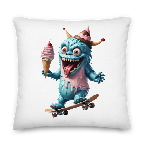 Ice Cream Monster Premium Pillow