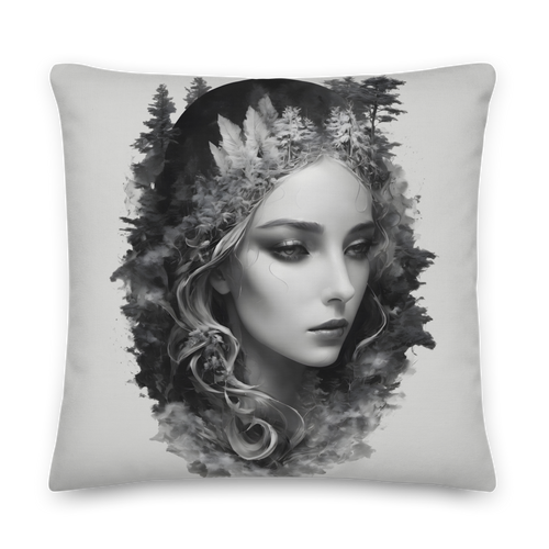 Grayscale Gaia Premium Pillow