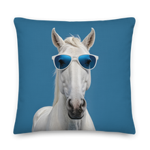 Cool Blue Horse Premium Pillow