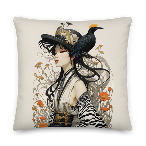 Mrs. Flora and Fauna Premium Pillow