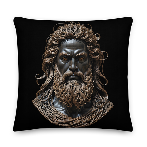 Zeus Copper Wire Sculpture Premium Pillow