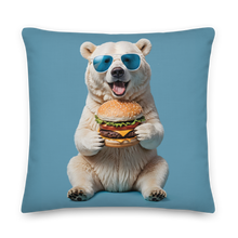 Polar Bear and Burger Premium Pillow