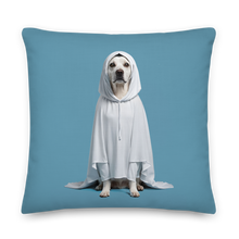 Dog in Ghost Costume Premium Pillow