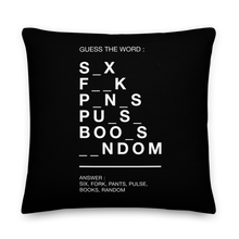 Guess The Word (Funny) Premium Pillow