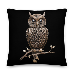 Owl Copper Art Premium Pillow