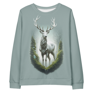 Green White Deer Unisex Sweatshirt