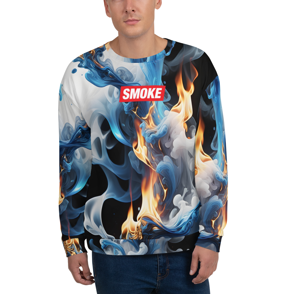 Blue Smoke Fire Unisex Sweatshirt