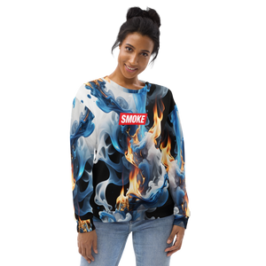 Blue Smoke Fire Unisex Sweatshirt