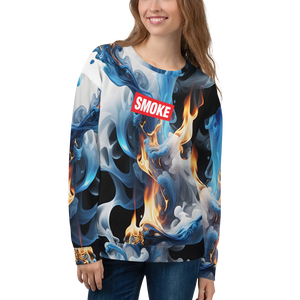 Blue Smoke Fire Unisex Sweatshirt