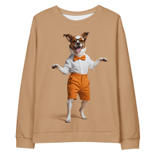 Happy Dancing Dog Beige Unisex Sweatshirt