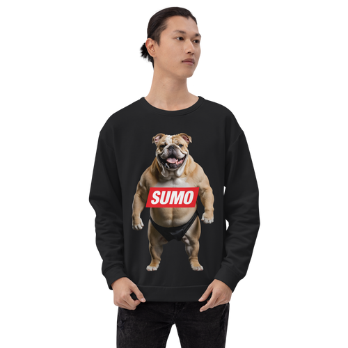 Sumo Bulldog Black Unisex Sweatshirt