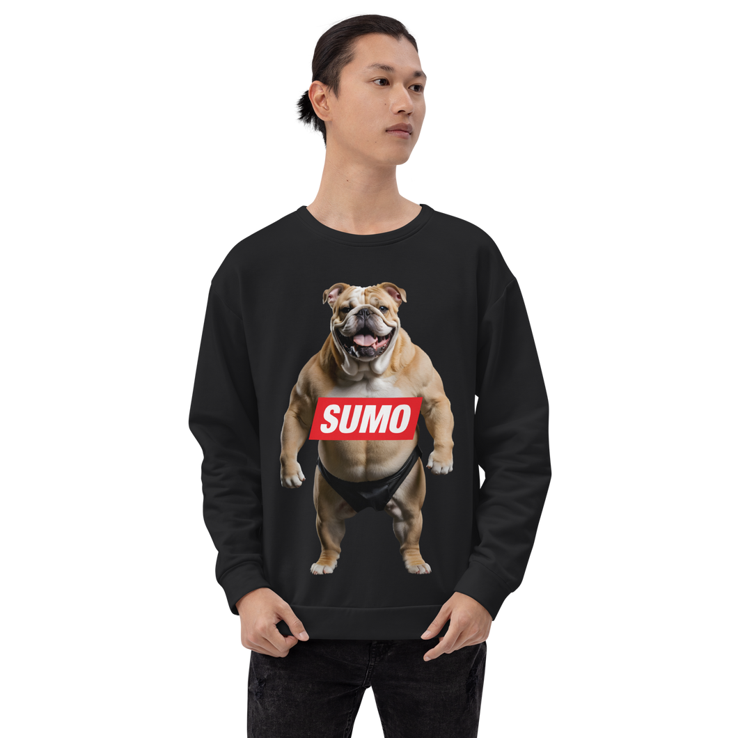 Sumo Bulldog Black Unisex Sweatshirt