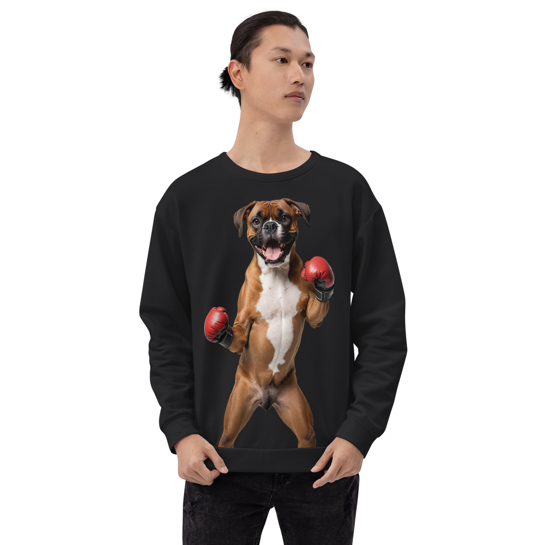 Boxer Boxing Black Unisex Sweatshirt