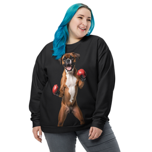 Boxer Boxing Black Unisex Sweatshirt