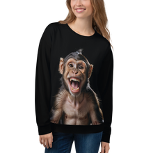 Happy Monkey Black Unisex Sweatshirt