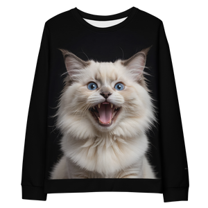 Angry Ragdoll Kitten All-Over Print Unisex Sweatshirt