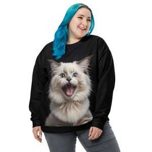 Angry Ragdoll Kitten All-Over Print Unisex Sweatshirt