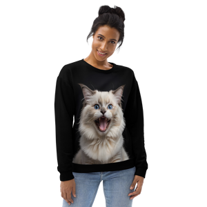 Angry Ragdoll Kitten All-Over Print Unisex Sweatshirt