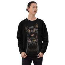 Two Black Cats Follows All-Over Print Unisex Sweatshirt