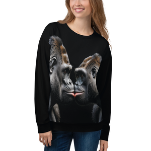 Gorilla Kissing Unisex Sweatshirt