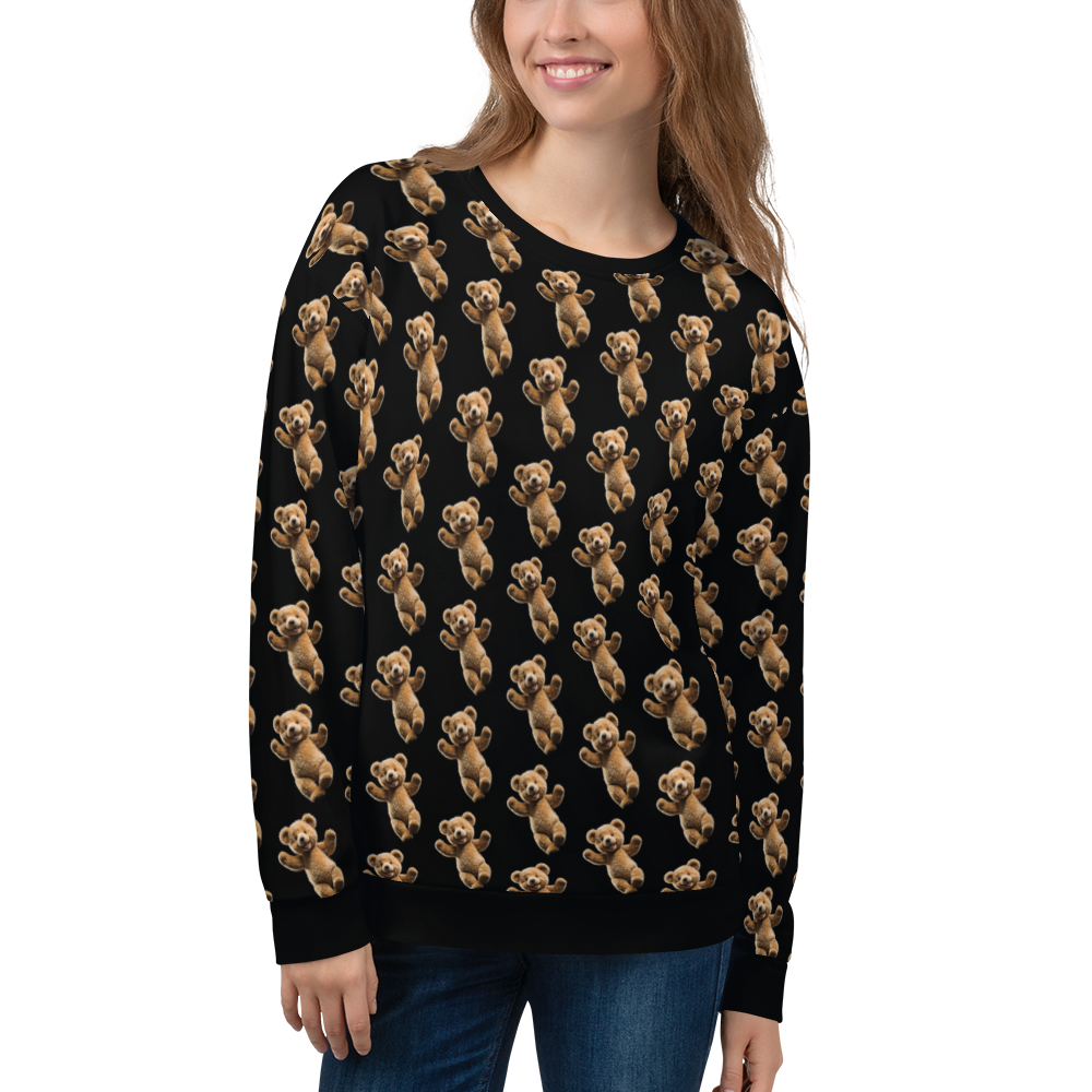 Happy Teddy Bear Pattern Unisex Sweatshirt