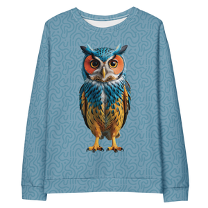 Blue Owl All-Over Print Unisex Sweatshirt