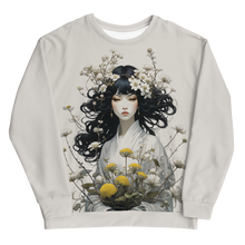 Oriental Lady with Yellow Flowers All-Over Print Unisex Sweatshirt